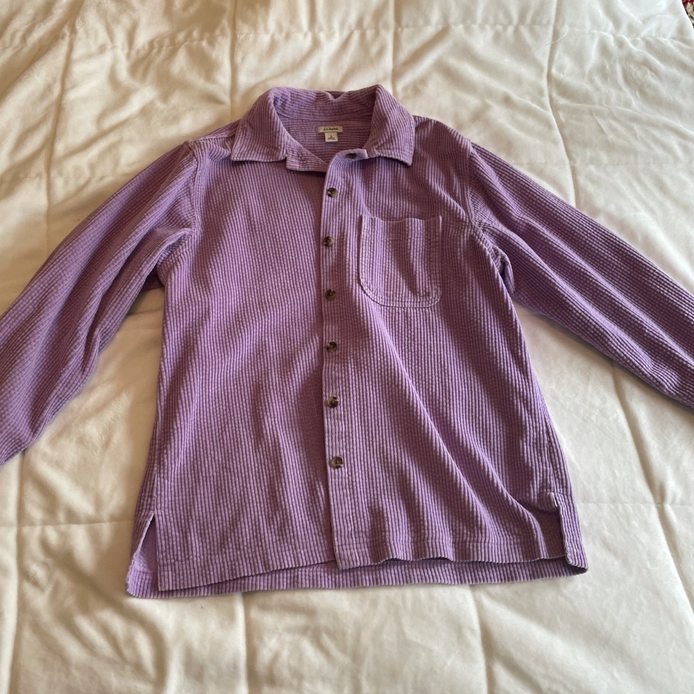 LL Bean corduroy button-up